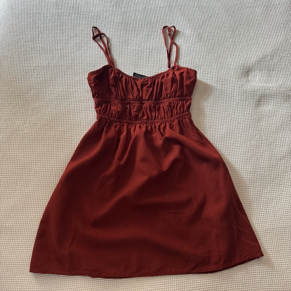 Pull&Bear Rust Red Dress - Picture 5 of 9